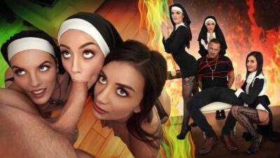 Danny Gets Heaven Sent with Danny Mountain, Natalie Brooks, Fiona Frost, Selena Love, Nuns Blowjob and Spanking